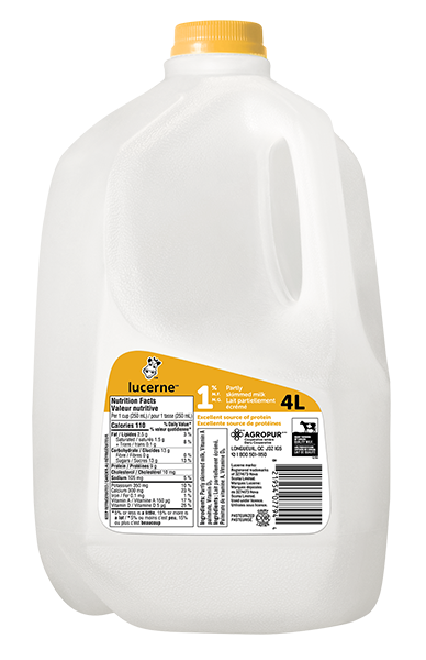 4L LUCERNE MILK 1% JUG | Agropur Solutions